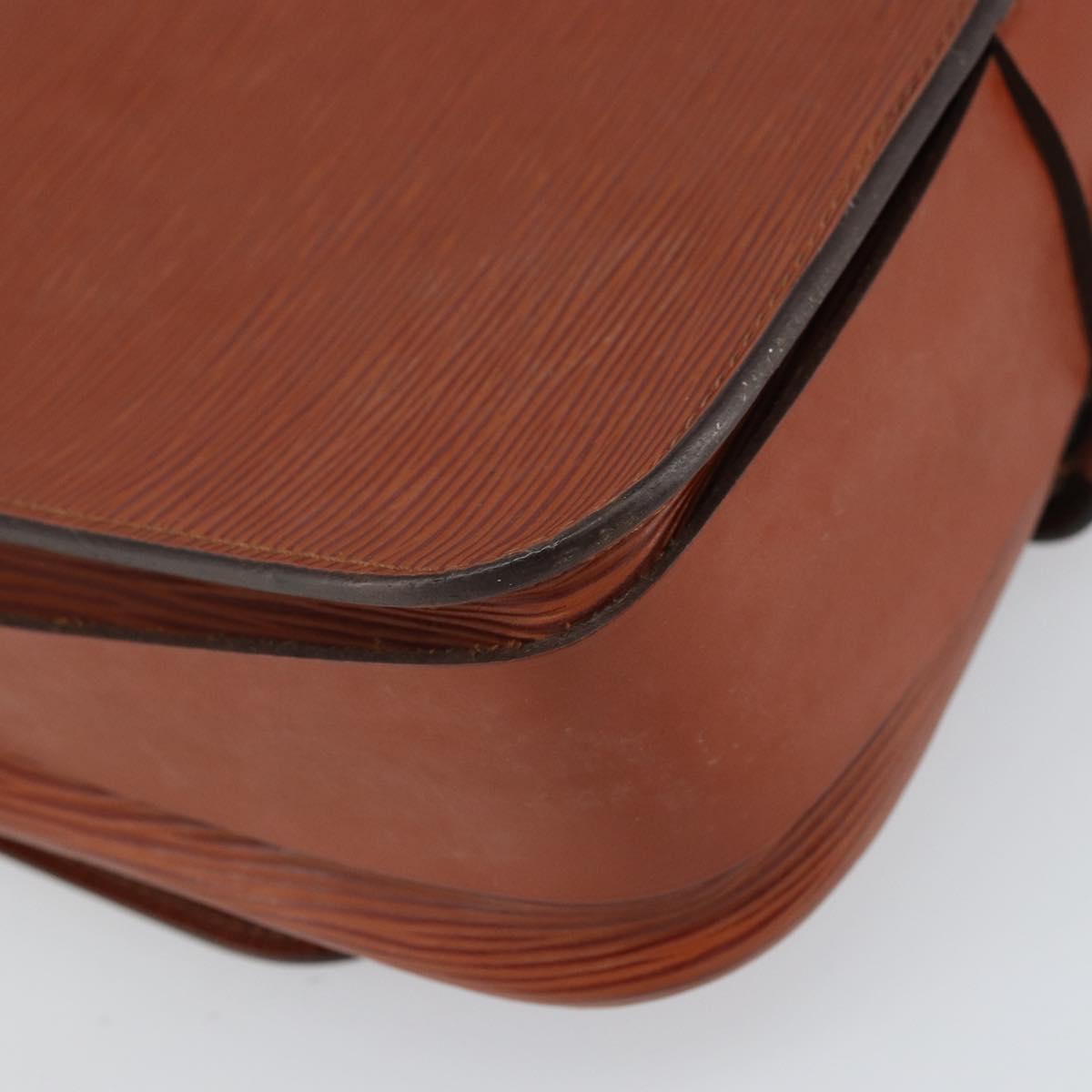 LOUIS VUITTON Epi Cartouchiere MM Shoulder Bag Brown M52243 LV Auth BA10052