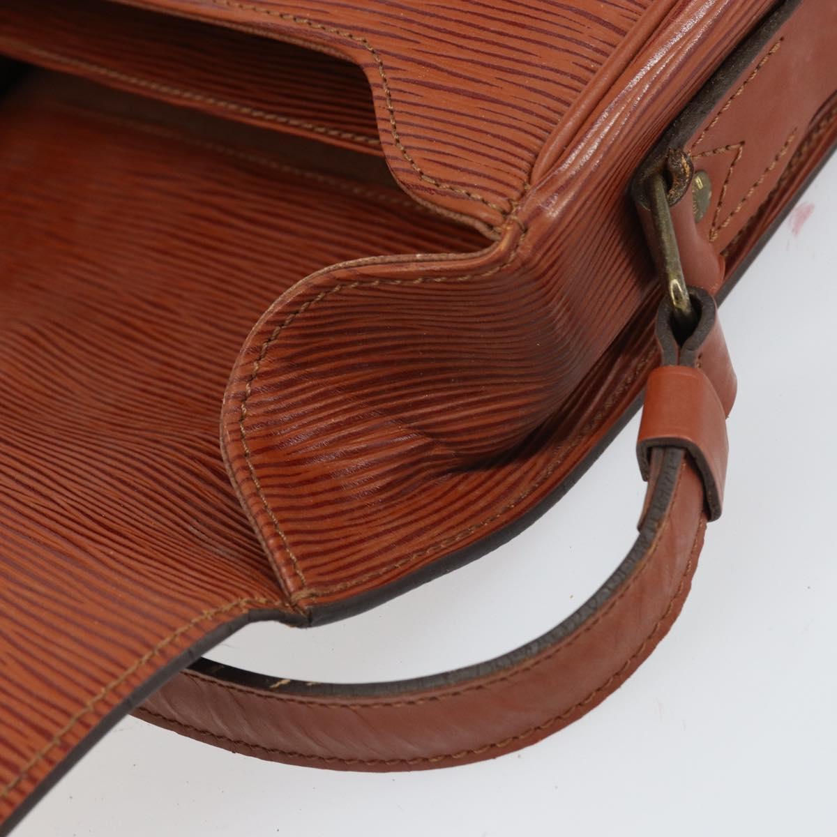 LOUIS VUITTON Epi Cartouchiere MM Shoulder Bag Brown M52243 LV Auth BA10052