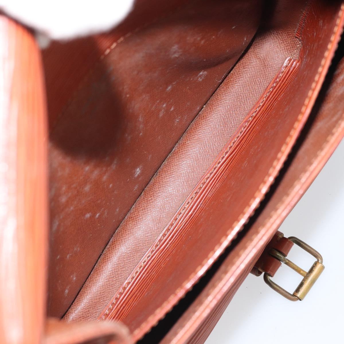 LOUIS VUITTON Epi Cartouchiere MM Shoulder Bag Brown M52243 LV Auth BA10052