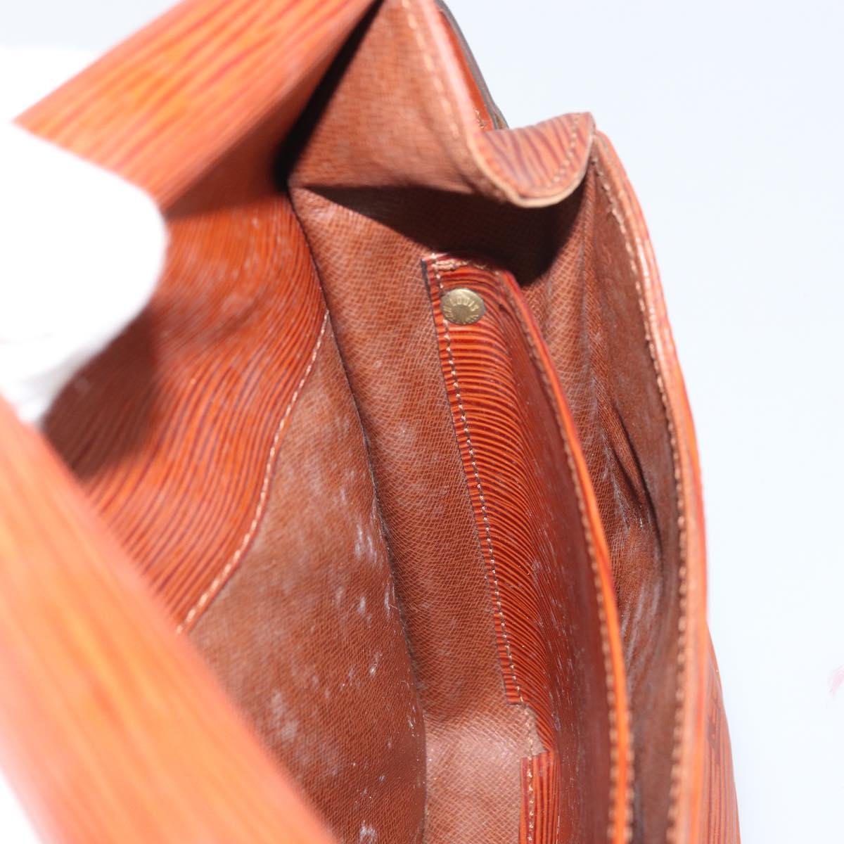 LOUIS VUITTON Epi Cartouchiere MM Shoulder Bag Brown M52243 LV Auth BA10052