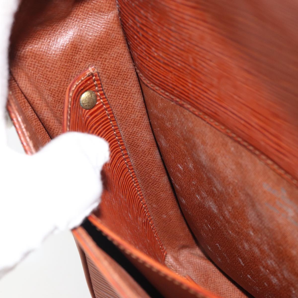 LOUIS VUITTON Epi Cartouchiere MM Shoulder Bag Brown M52243 LV Auth BA10052