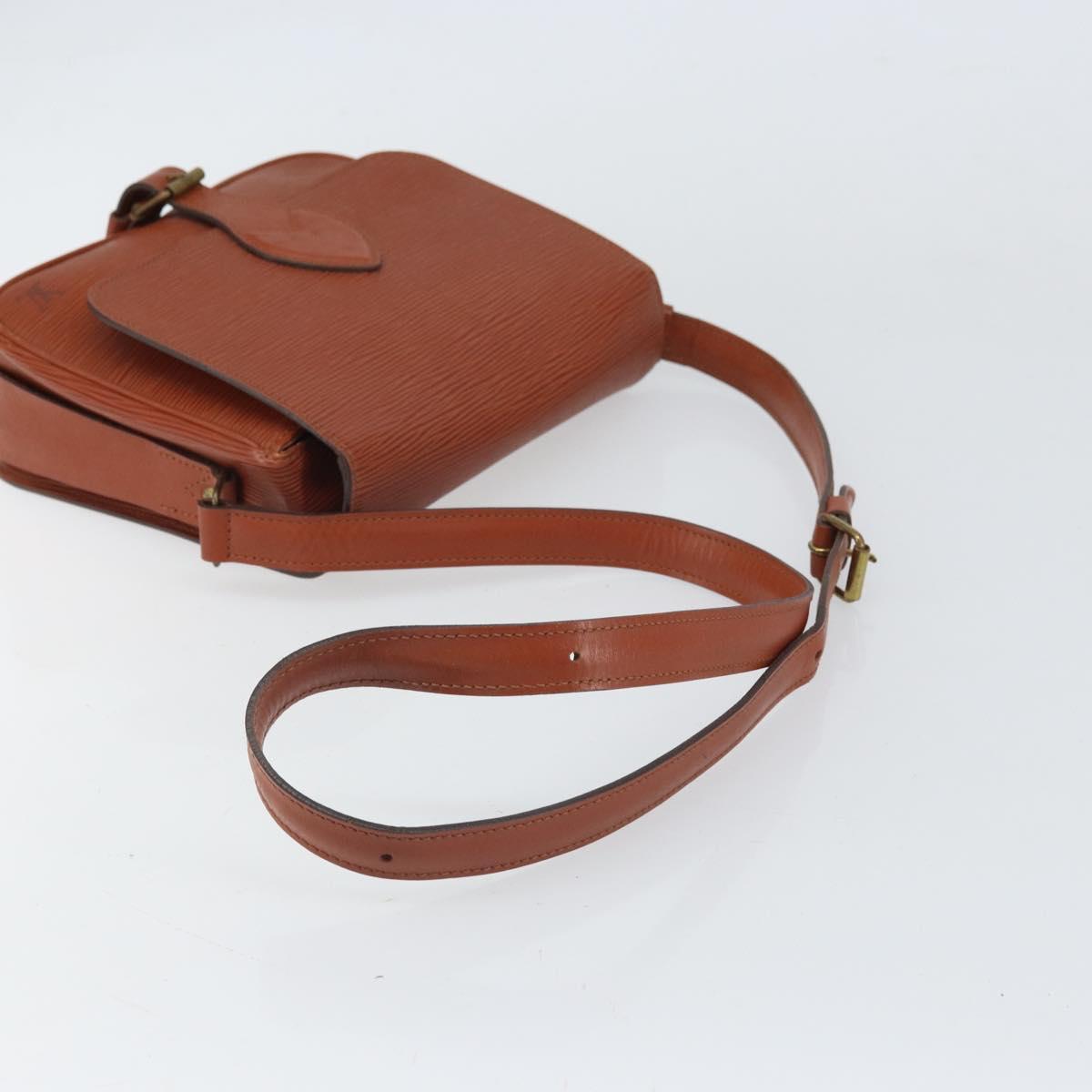 LOUIS VUITTON Epi Cartouchiere MM Shoulder Bag Brown M52243 LV Auth BA10052