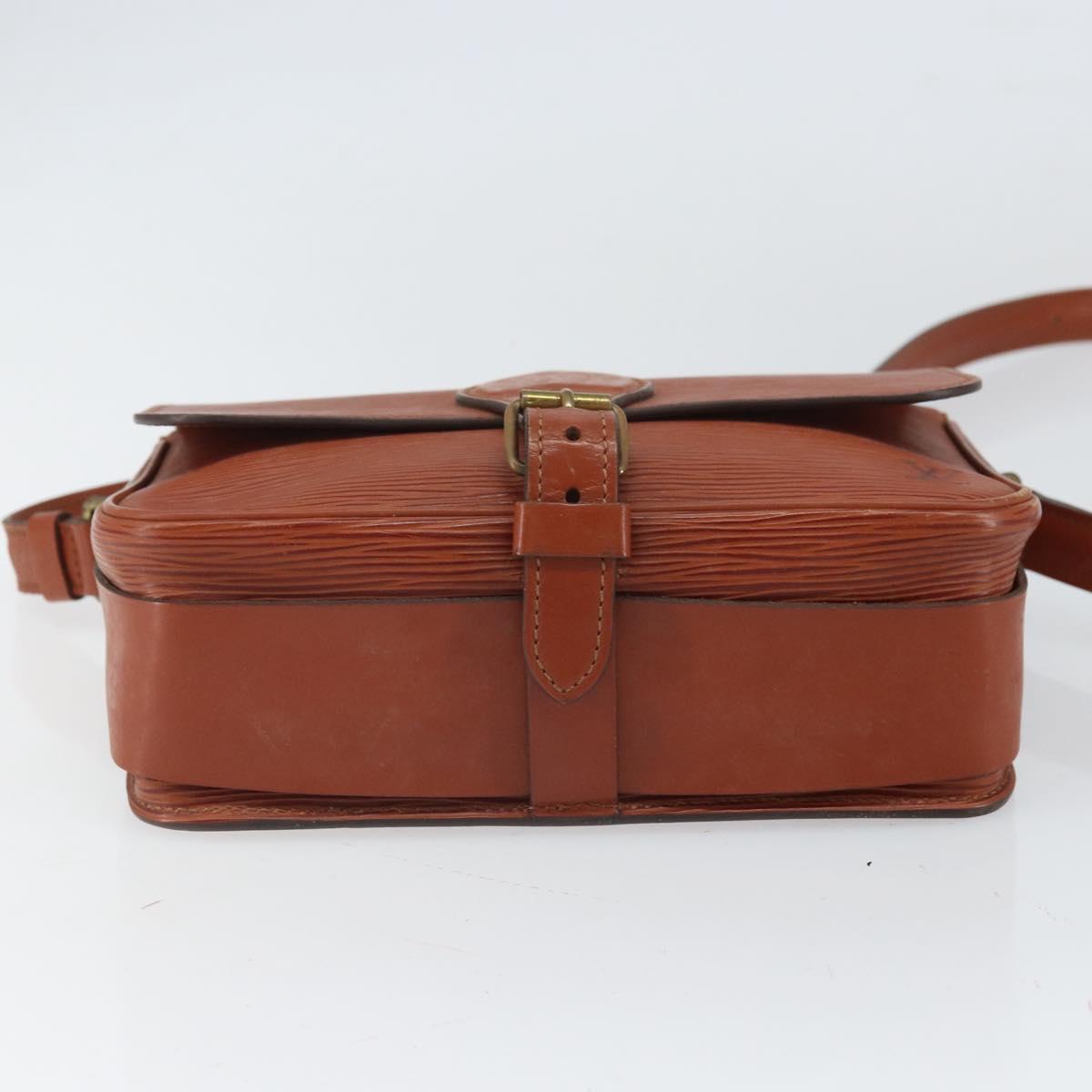 LOUIS VUITTON Epi Cartouchiere MM Shoulder Bag Brown M52243 LV Auth BA10052