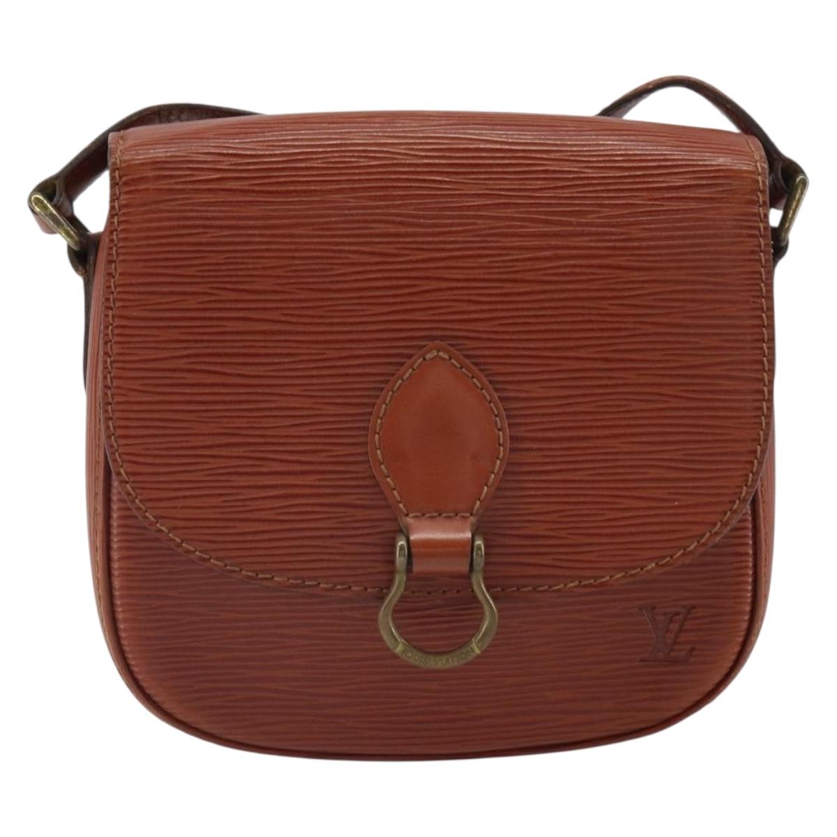 LOUIS VUITTON Epi Saint Cloud PM Shoulder Bag Brown M52213 LV Auth BA10054
