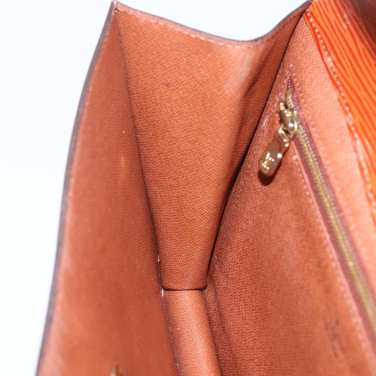 LOUIS VUITTON Epi Montaigne 27 Clutch Bag Brown LV Auth BA10055