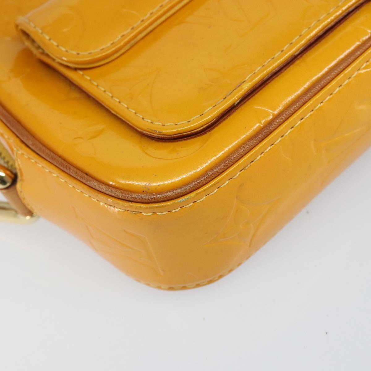 LOUIS VUITTON Monogram Vernis Christy MM Shoulder Bag Jaune M91108 Auth BA10057