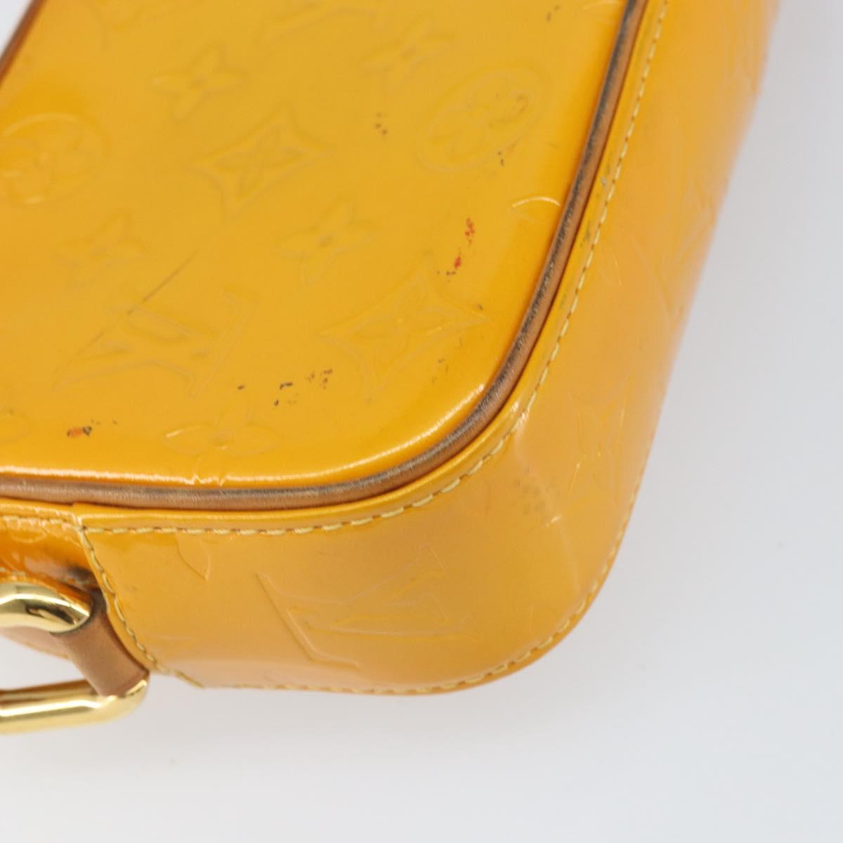 LOUIS VUITTON Monogram Vernis Christy MM Shoulder Bag Jaune M91108 Auth BA10057