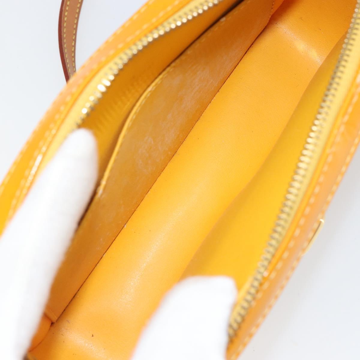 LOUIS VUITTON Monogram Vernis Christy MM Shoulder Bag Jaune M91108 Auth BA10057