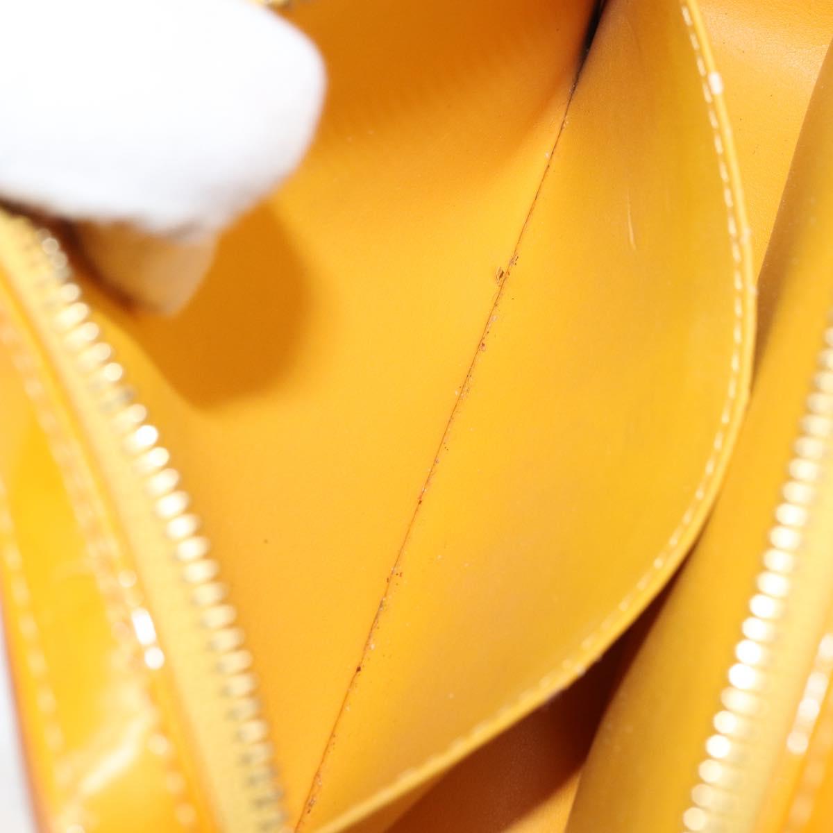 LOUIS VUITTON Monogram Vernis Christy MM Shoulder Bag Jaune M91108 Auth BA10057
