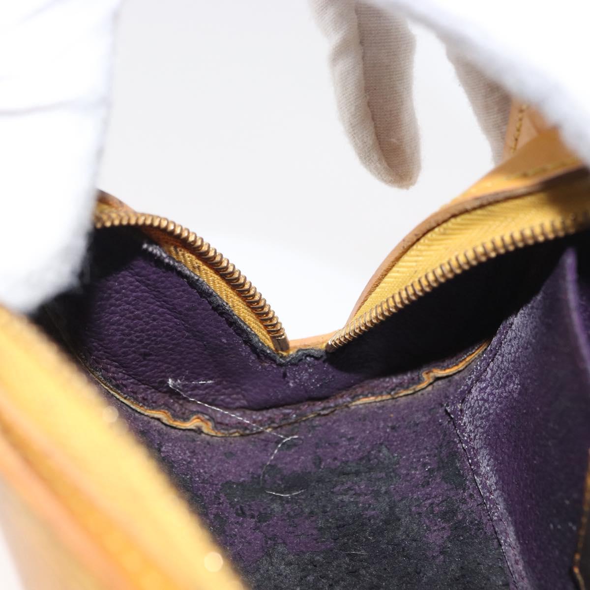 LOUIS VUITTON Epi Dauphine PM Pouch Yellow M48449 LV Auth BA10059