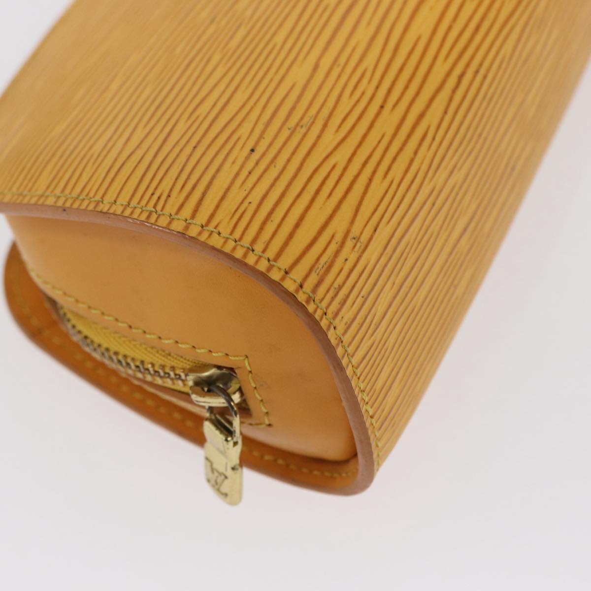 LOUIS VUITTON Epi Dauphine PM Pouch Yellow M48449 LV Auth BA10059