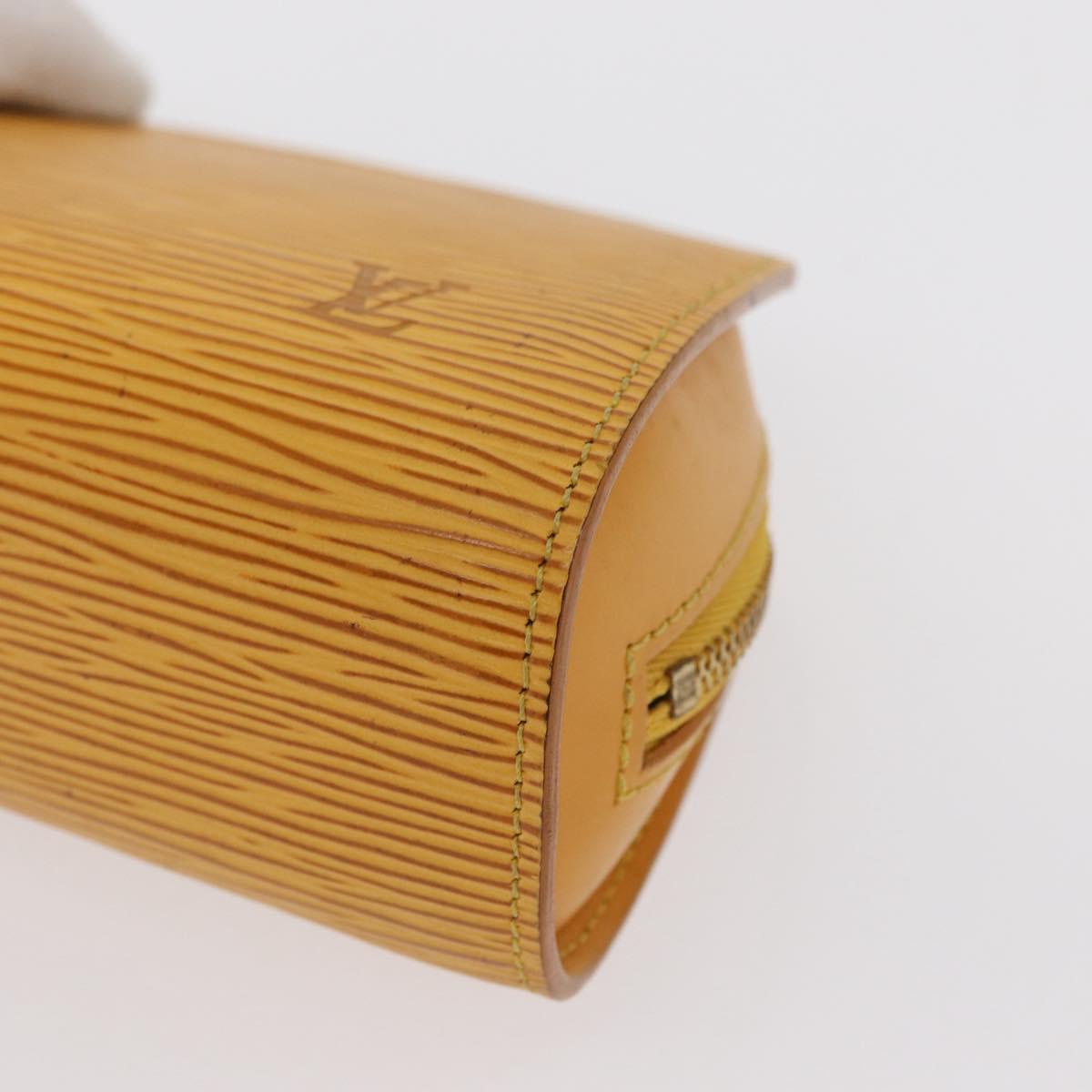 LOUIS VUITTON Epi Dauphine PM Pouch Yellow M48449 LV Auth BA10059