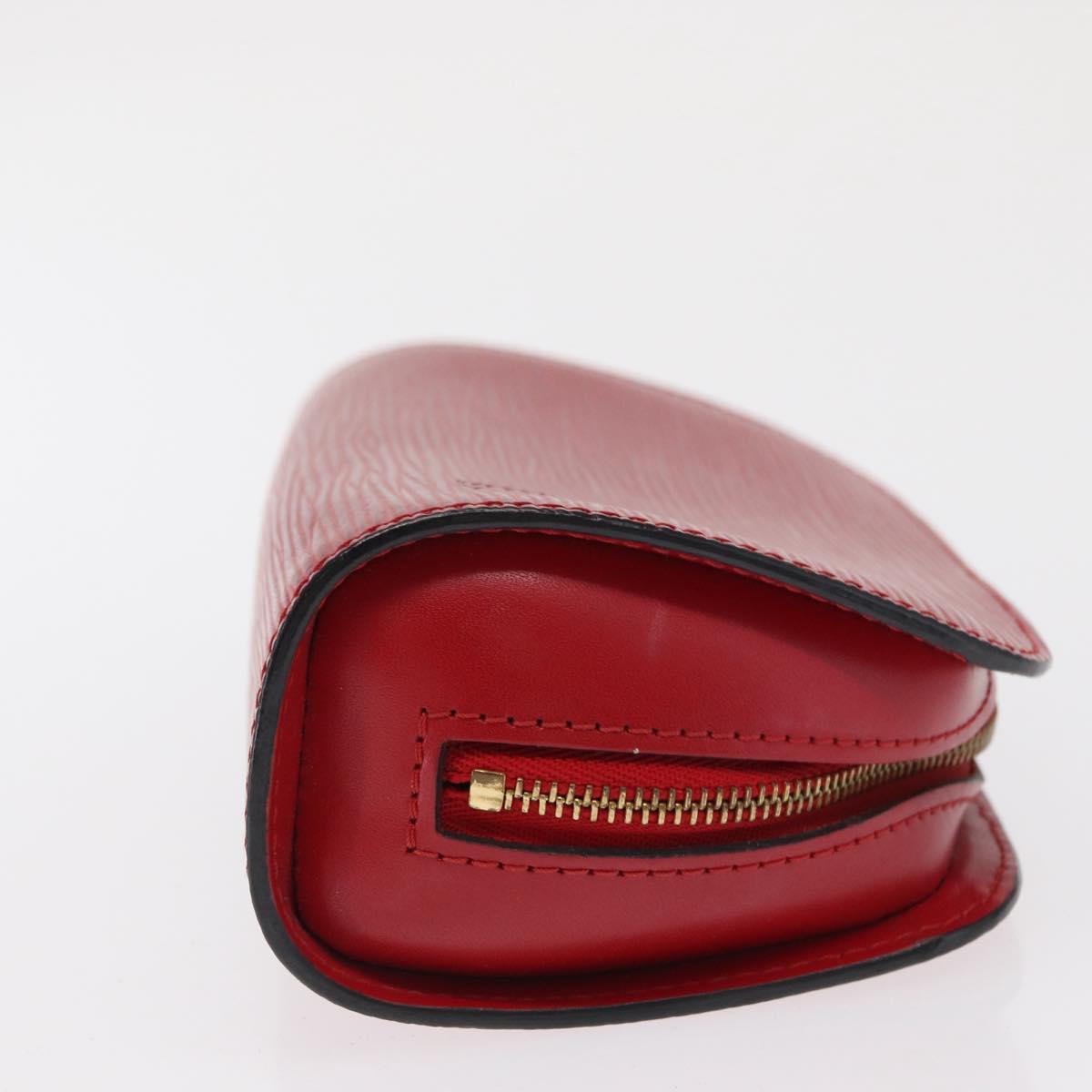 LOUIS VUITTON Epi Dauphine PM Pouch Castilian Red M48447 LV Auth BA10060