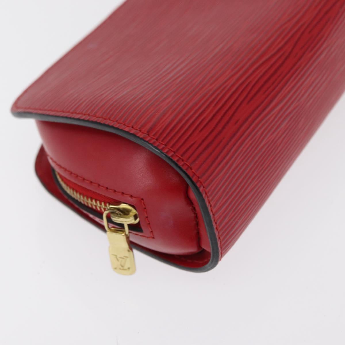 LOUIS VUITTON Epi Dauphine PM Pouch Castilian Red M48447 LV Auth BA10060