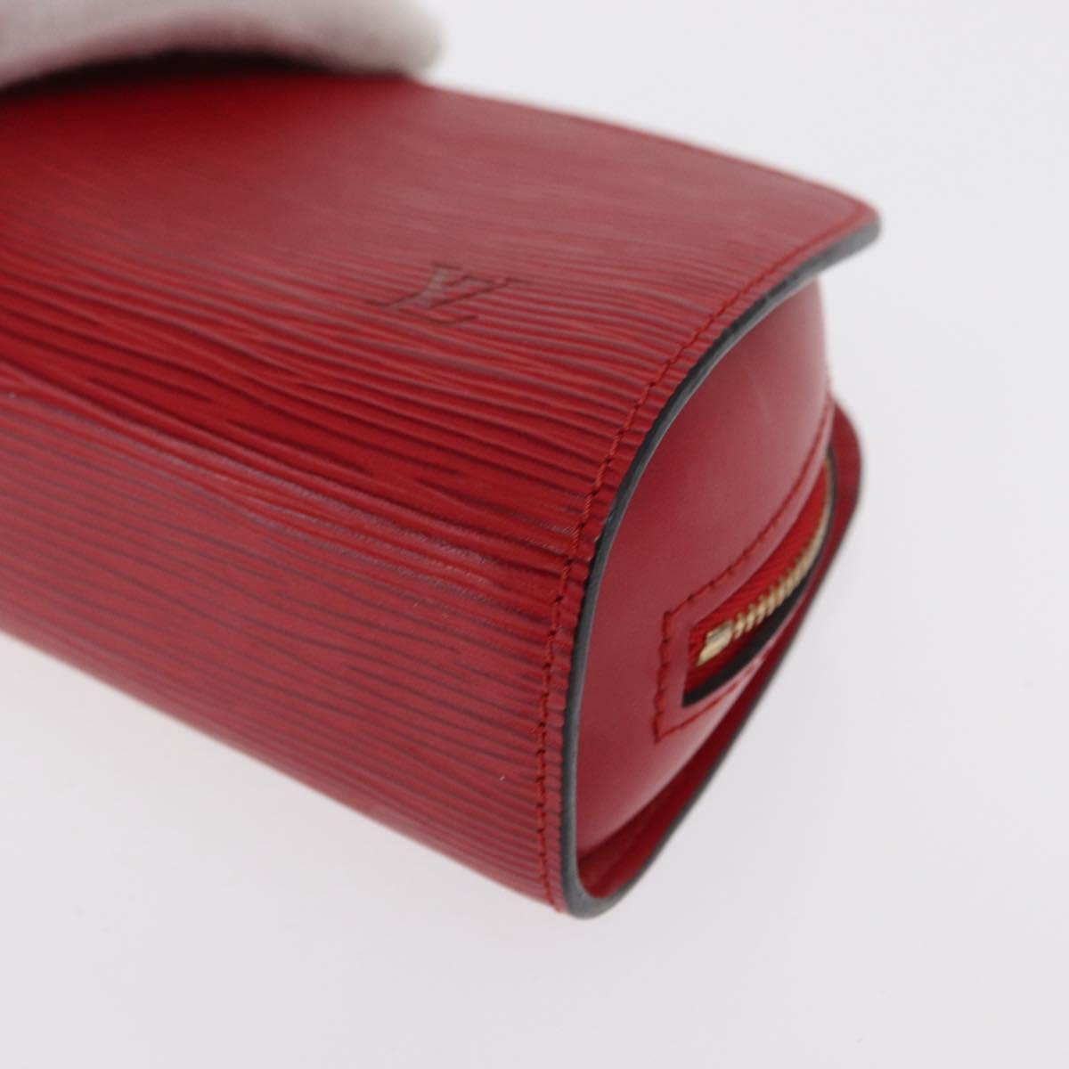 LOUIS VUITTON Epi Dauphine PM Pouch Castilian Red M48447 LV Auth BA10060