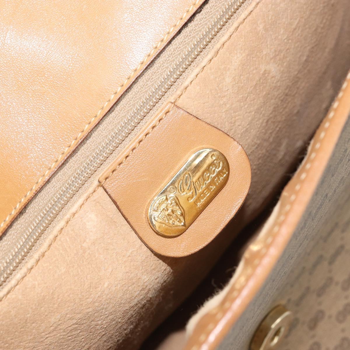 GUCCI Micro GG Supreme Shoulder Bag PVC Beige Gold 001 104 0551 Auth BA10075