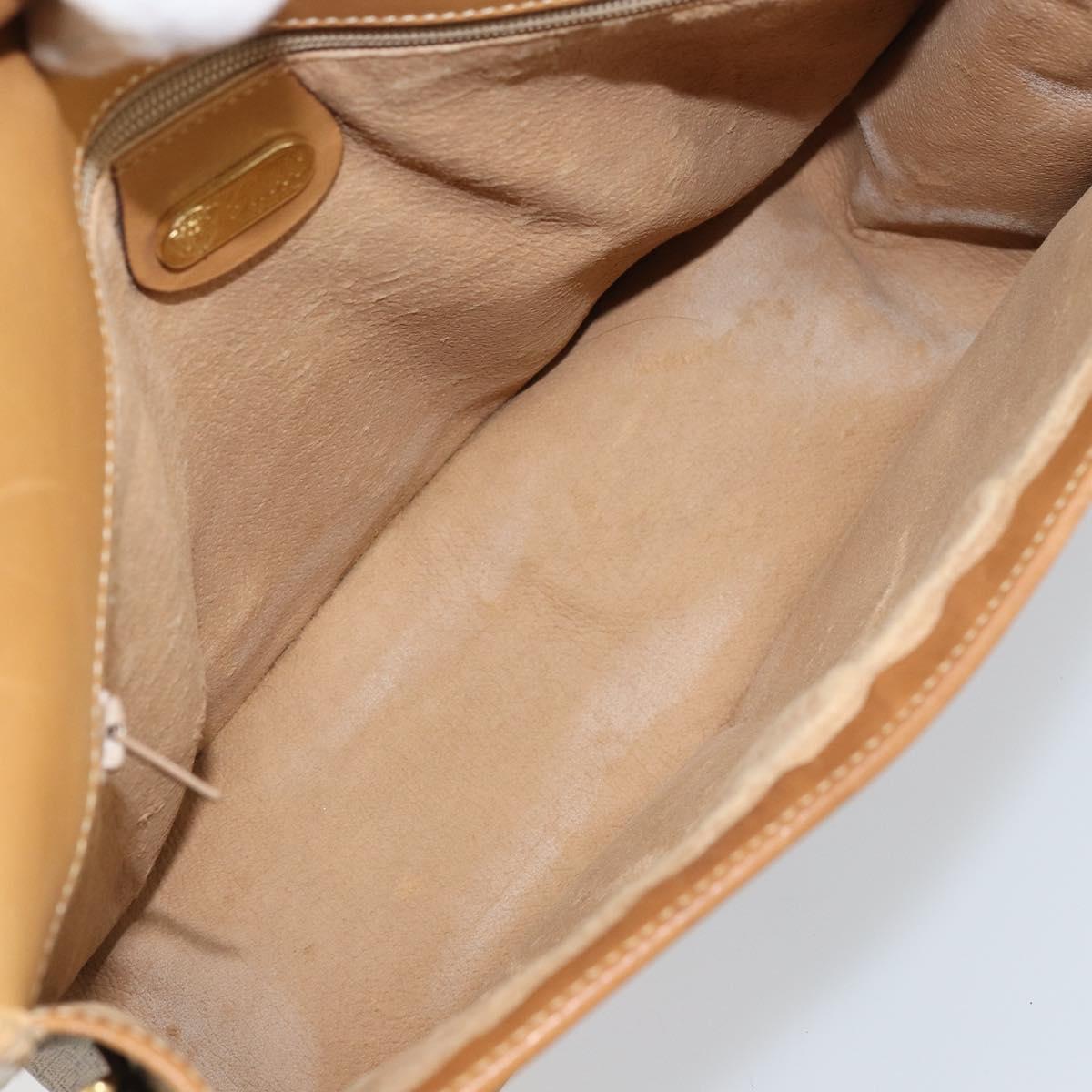 GUCCI Micro GG Supreme Shoulder Bag PVC Beige Gold 001 104 0551 Auth BA10075