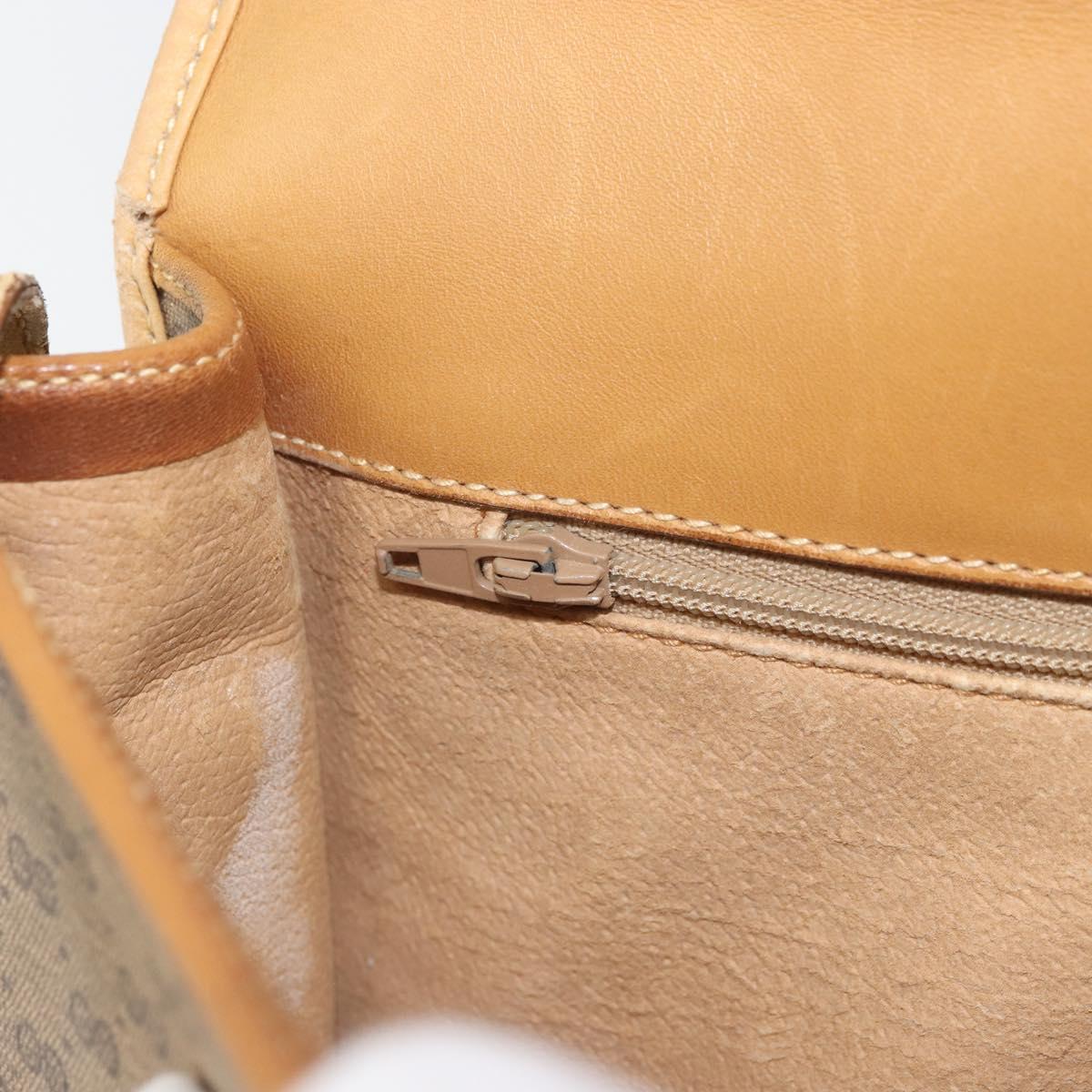 GUCCI Micro GG Supreme Shoulder Bag PVC Beige Gold 001 104 0551 Auth BA10075