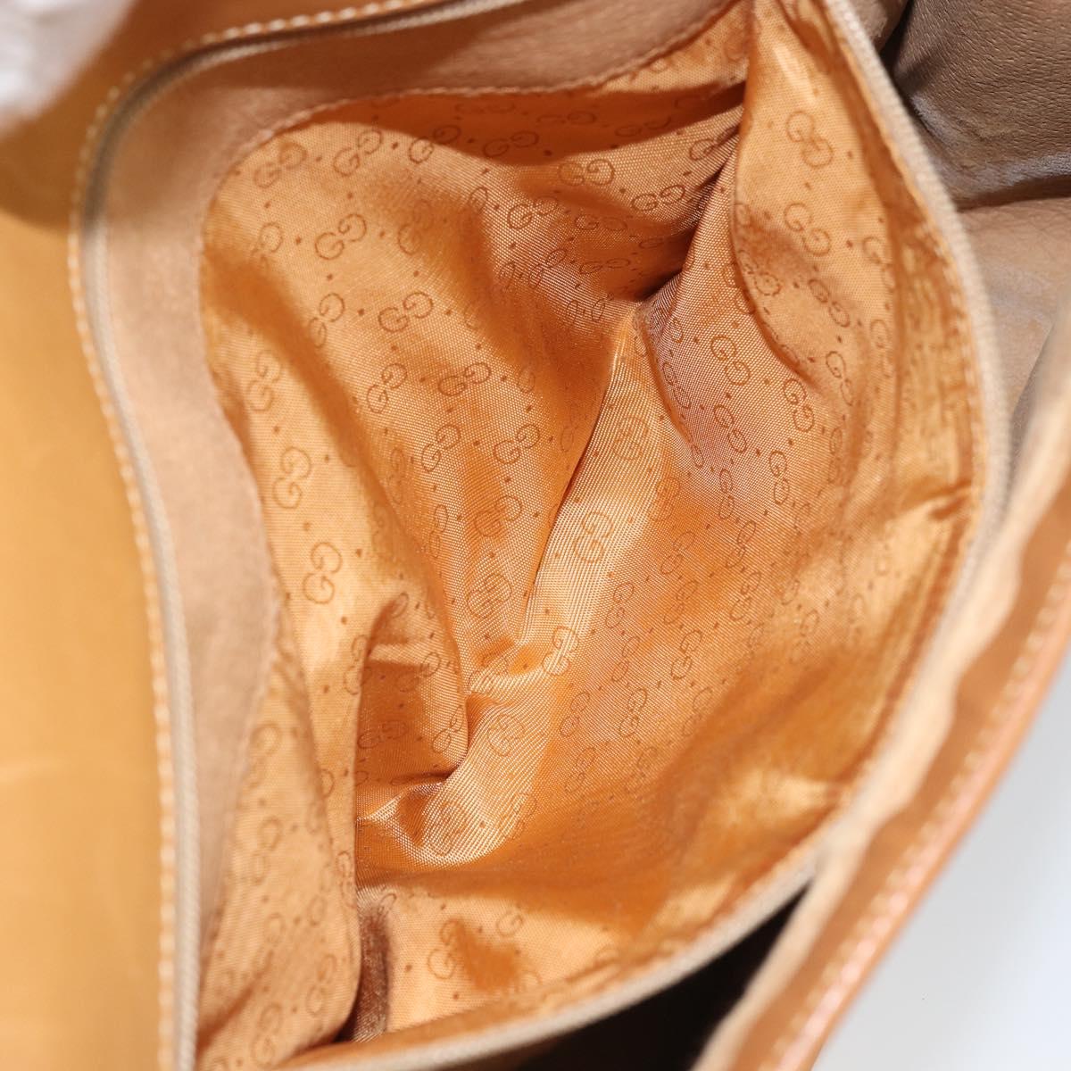 GUCCI Micro GG Supreme Shoulder Bag PVC Beige Gold 001 104 0551 Auth BA10075