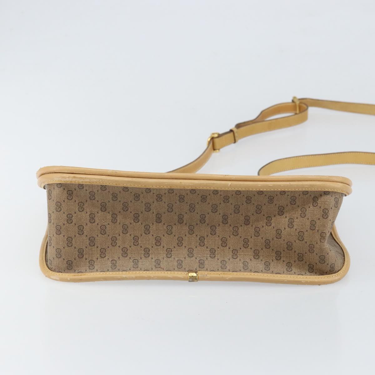 GUCCI Micro GG Supreme Shoulder Bag PVC Beige Gold 001 104 0551 Auth BA10075