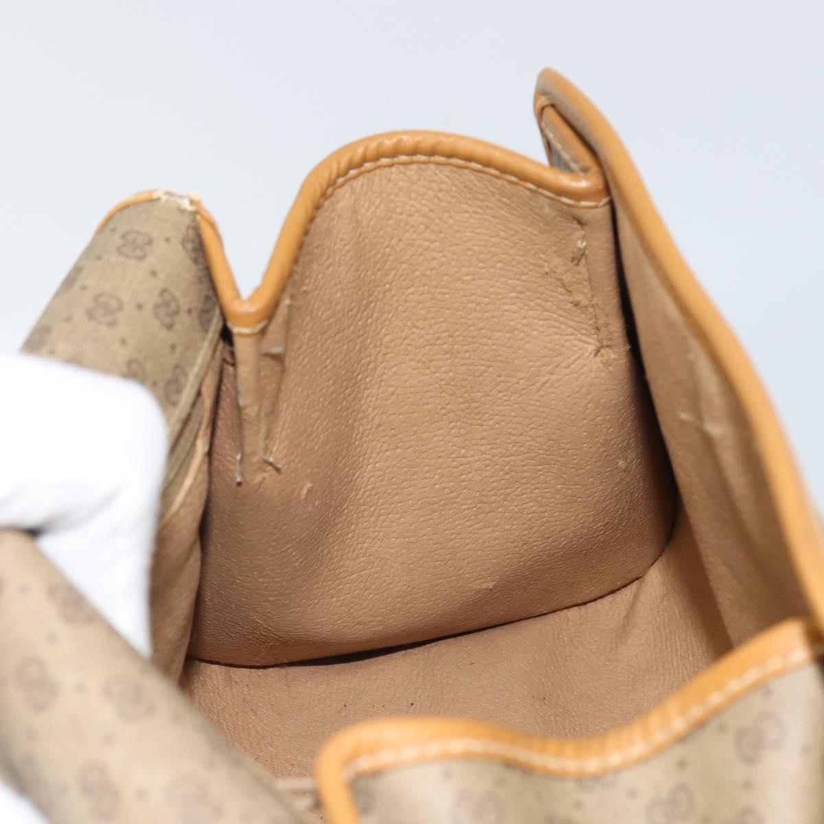 GUCCI Micro GG Supreme Shoulder Bag PVC Beige Gold Auth BA10076