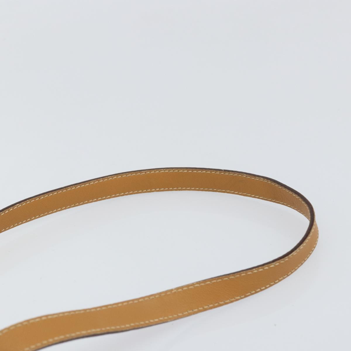 GUCCI Micro GG Supreme Shoulder Bag PVC Beige Gold Auth BA10076