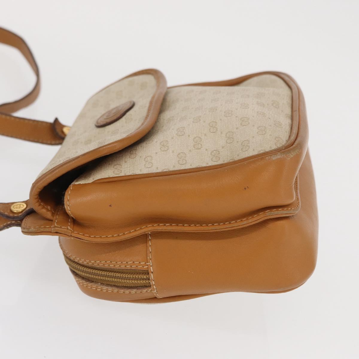 GUCCI Micro GG Supreme Shoulder Bag PVC Beige Gold 007 23 0114 Auth BA10078