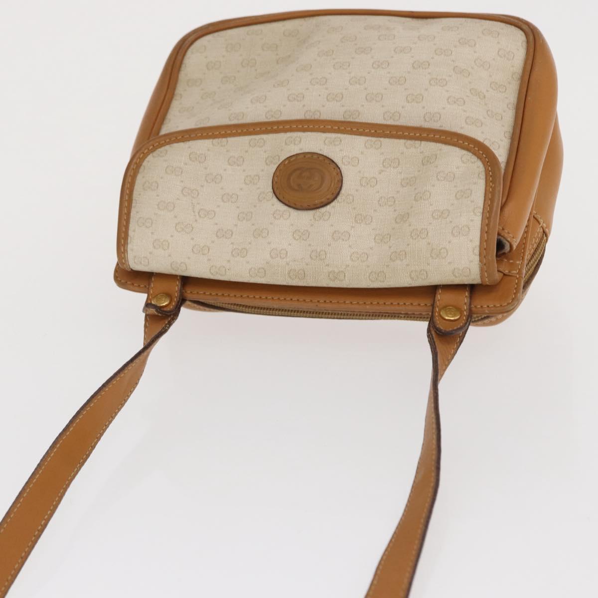 GUCCI Micro GG Supreme Shoulder Bag PVC Beige Gold 007 23 0114 Auth BA10078