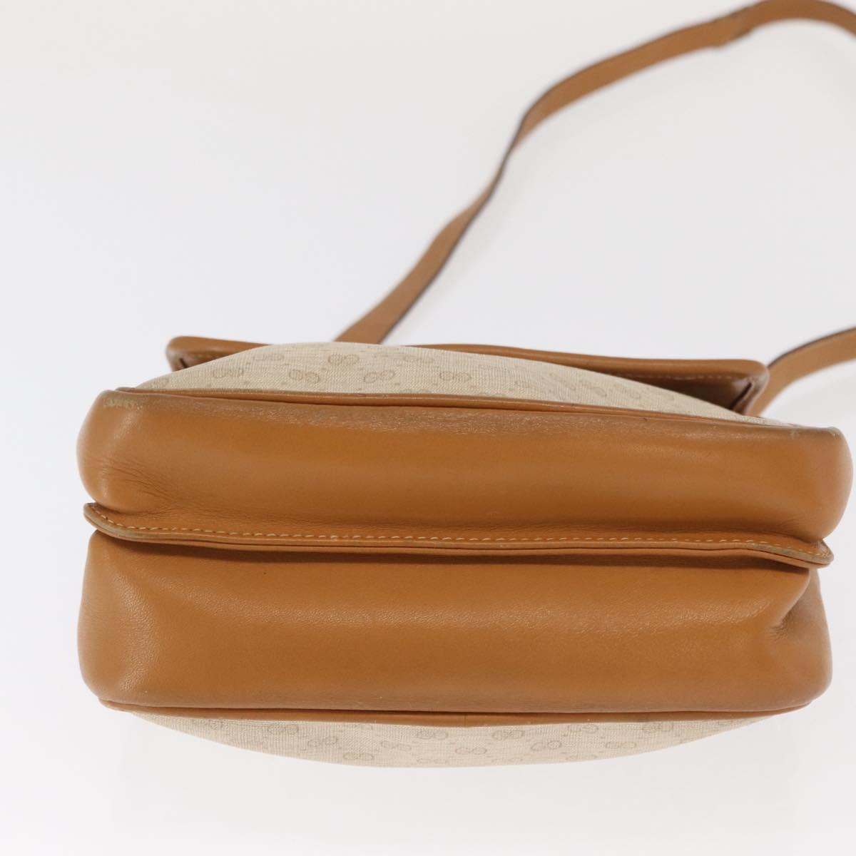 GUCCI Micro GG Supreme Shoulder Bag PVC Beige Gold 007 23 0114 Auth BA10078