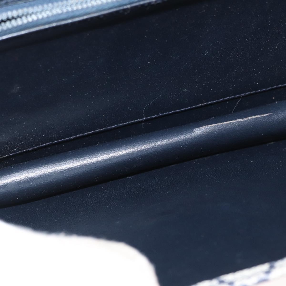 GUCCI GG Supreme Sherry Line Shoulder Bag PVC Navy Gold Auth BA10080