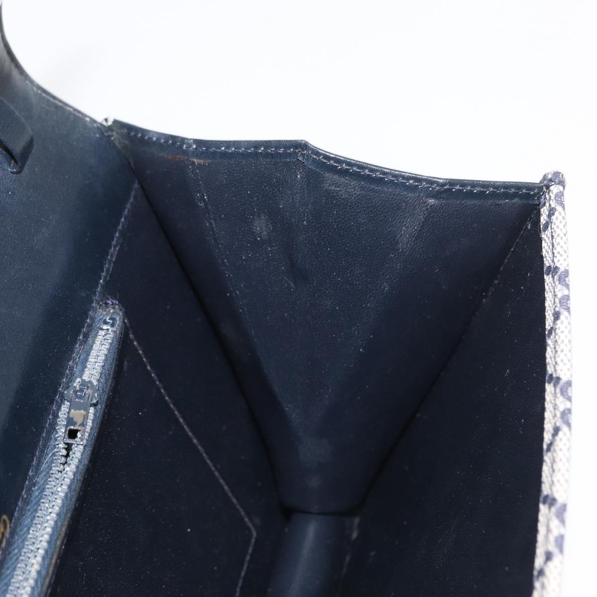 GUCCI GG Supreme Sherry Line Shoulder Bag PVC Navy Gold Auth BA10080