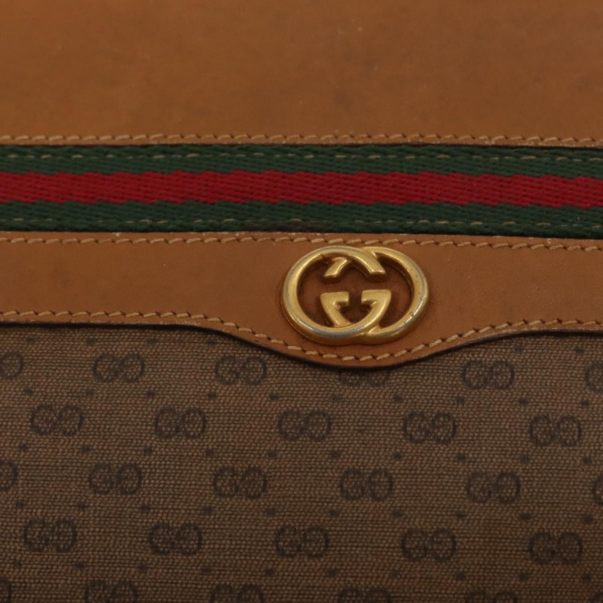 GUCCI Micro GG Supreme Web Sherry Line Bag PVC Beige 001 115 0918 Auth BA10081