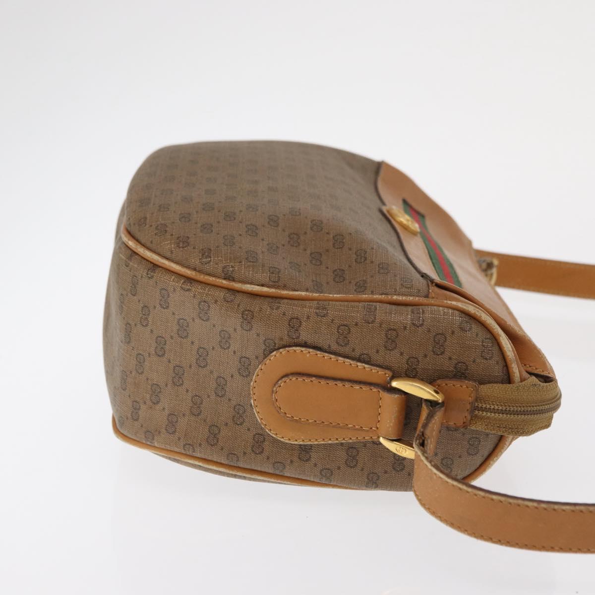 GUCCI Micro GG Supreme Web Sherry Line Bag PVC Beige 001 115 0918 Auth BA10081