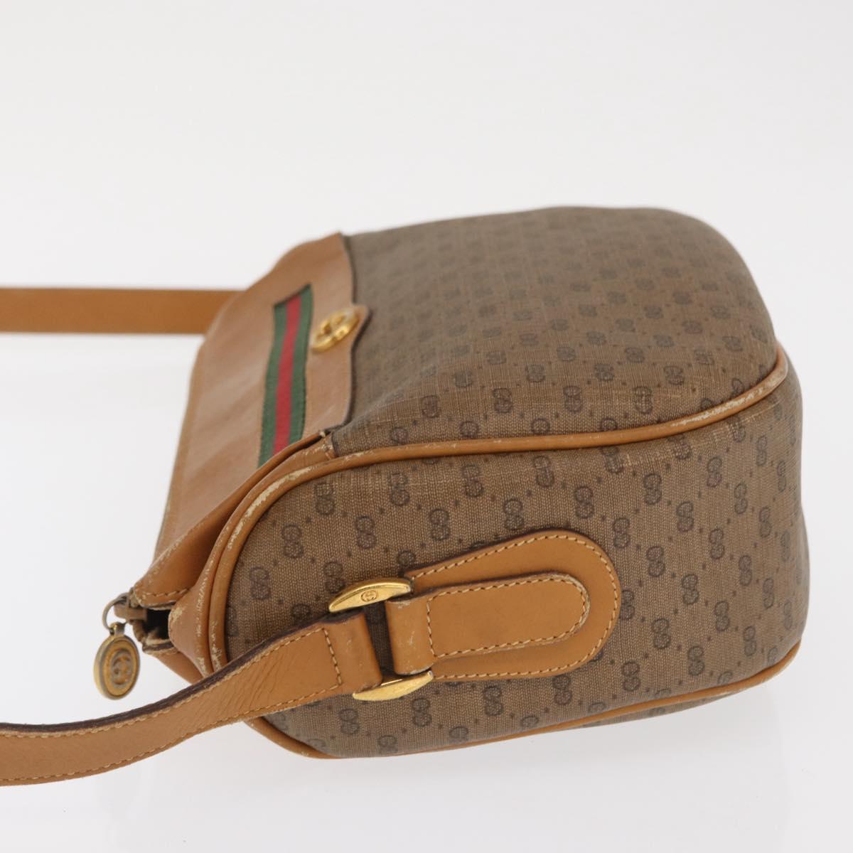 GUCCI Micro GG Supreme Web Sherry Line Bag PVC Beige 001 115 0918 Auth BA10081