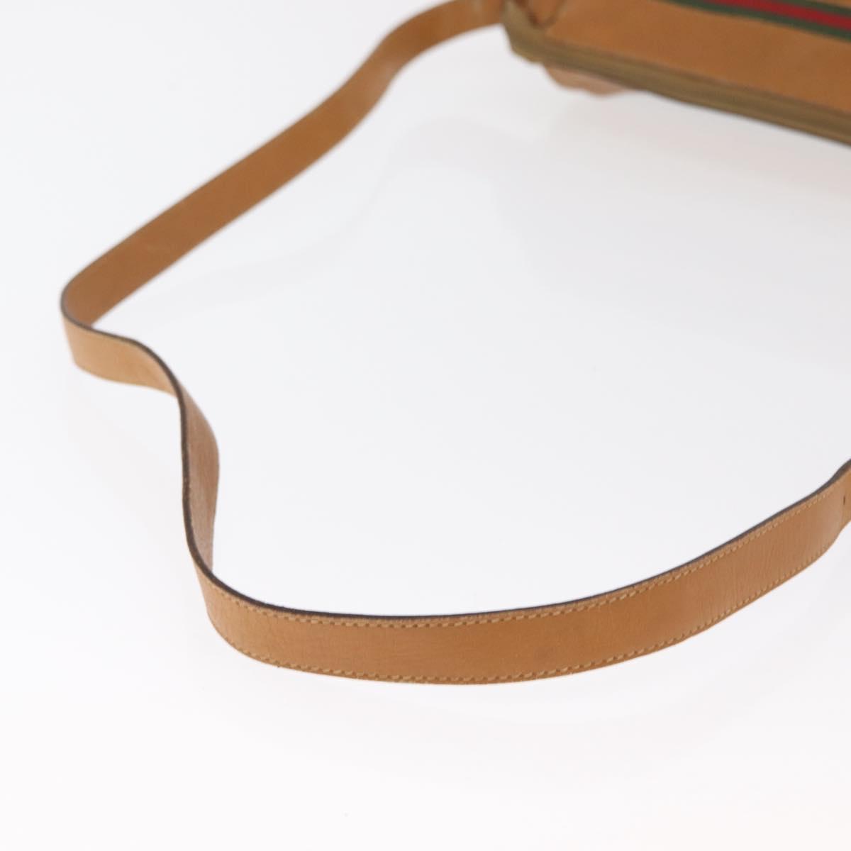 GUCCI Micro GG Supreme Web Sherry Line Bag PVC Beige 001 115 0918 Auth BA10081