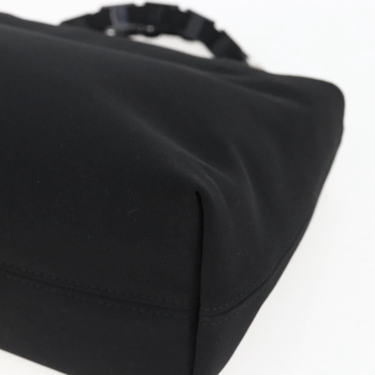 Salvatore Ferragamo Hand Bag Nylon Black Auth BA10082