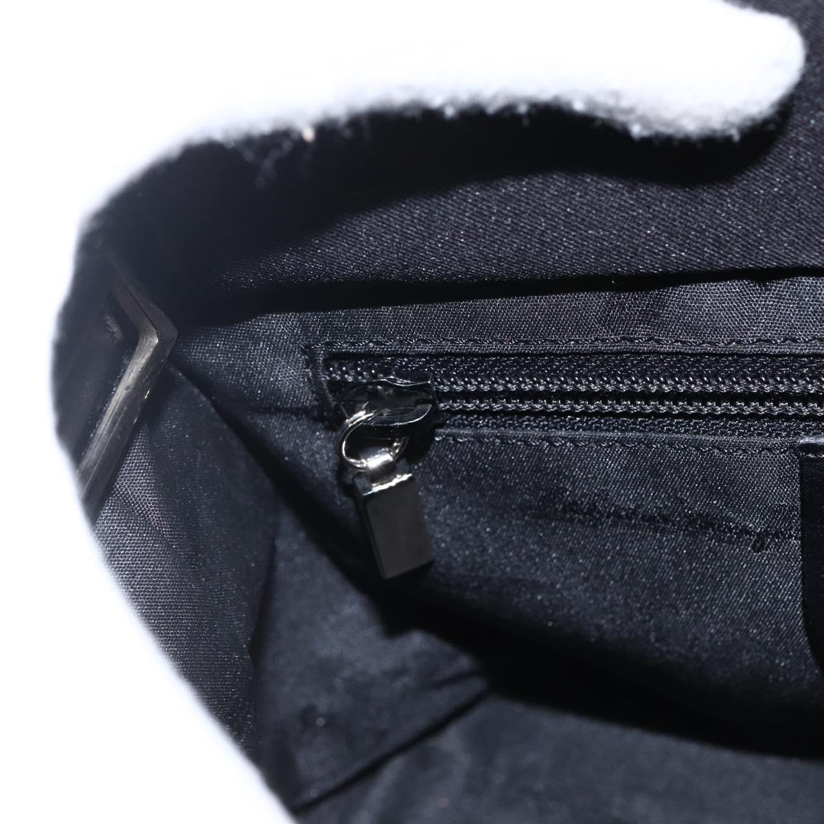 Salvatore Ferragamo Hand Bag Nylon Black Auth BA10082