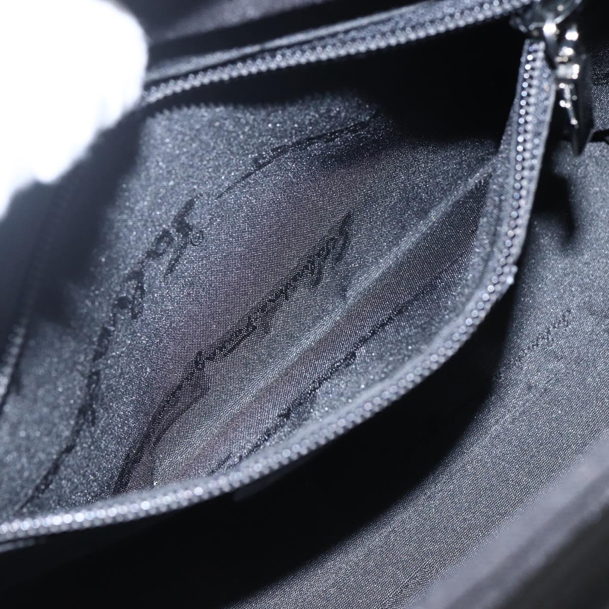 Salvatore Ferragamo Hand Bag Nylon Black Auth BA10082