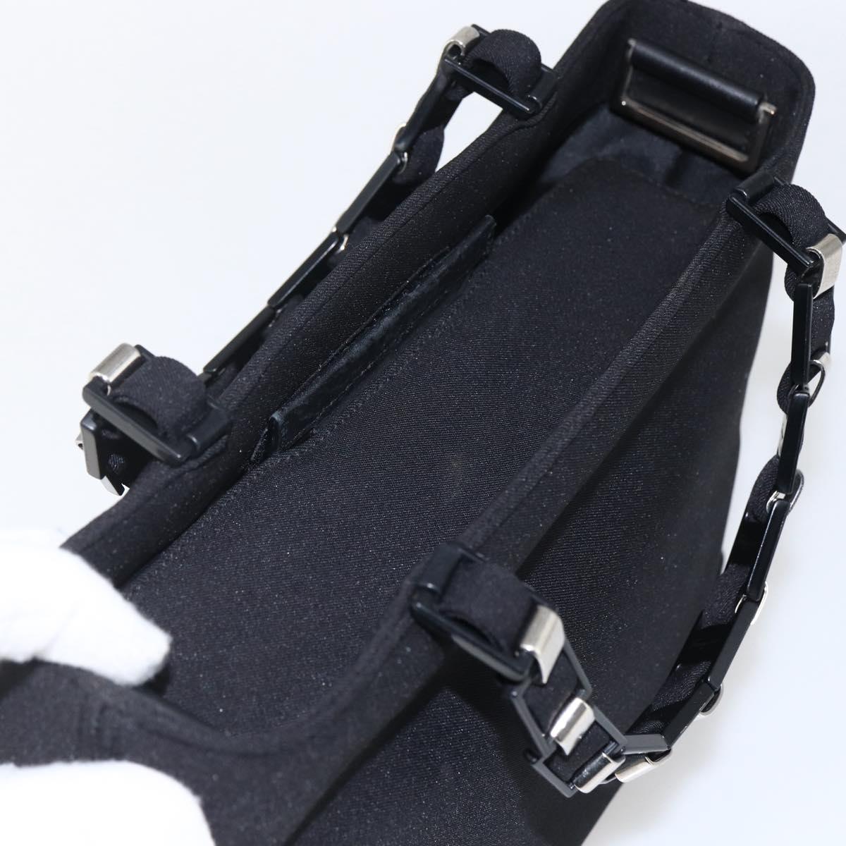 Salvatore Ferragamo Hand Bag Nylon Black Auth BA10082