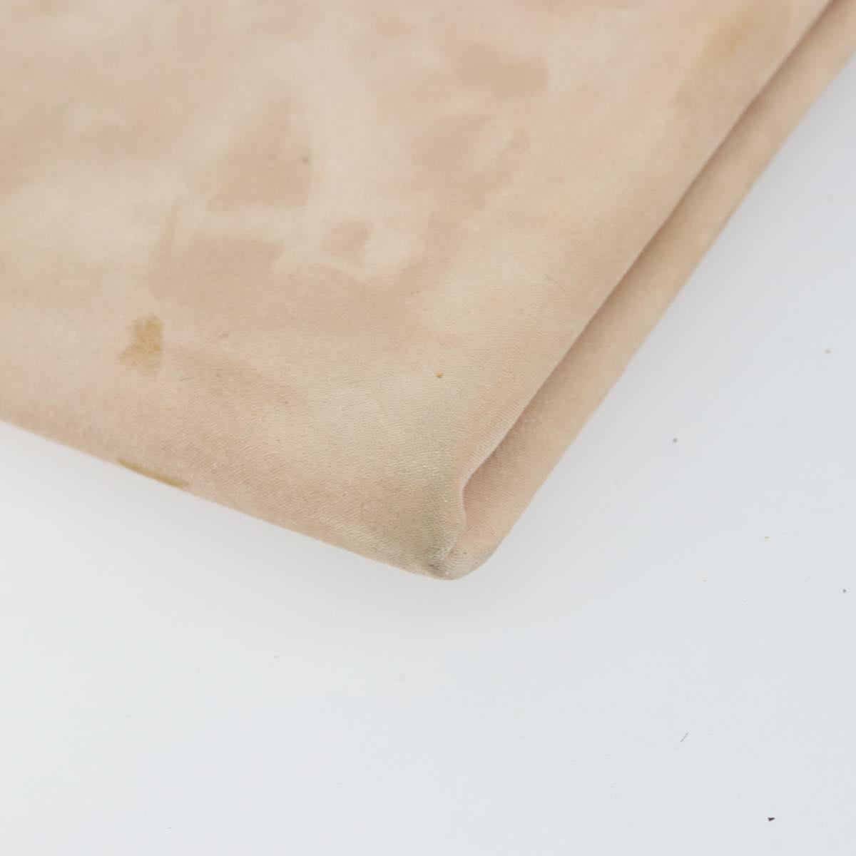 Jimmy Choo Clutch Bag Suede Pink Gold Auth BA10085