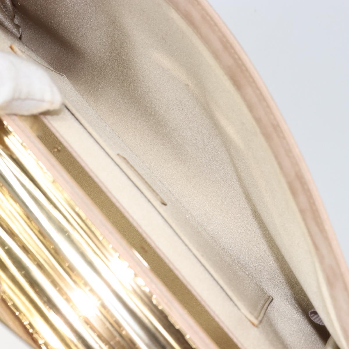 Jimmy Choo Clutch Bag Suede Pink Gold Auth BA10085