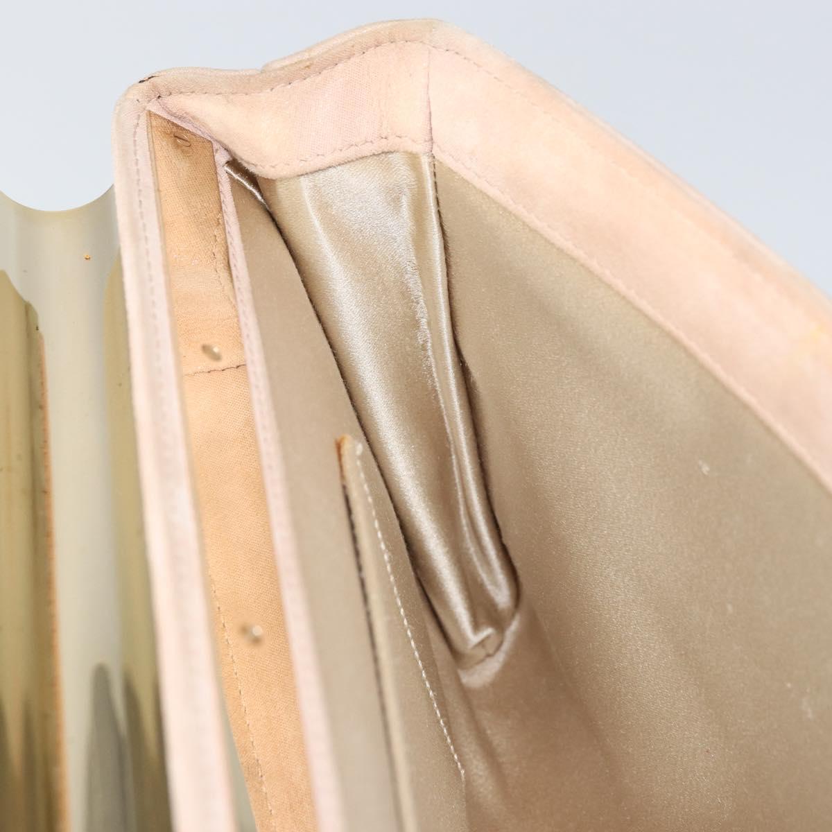 Jimmy Choo Clutch Bag Suede Pink Gold Auth BA10085