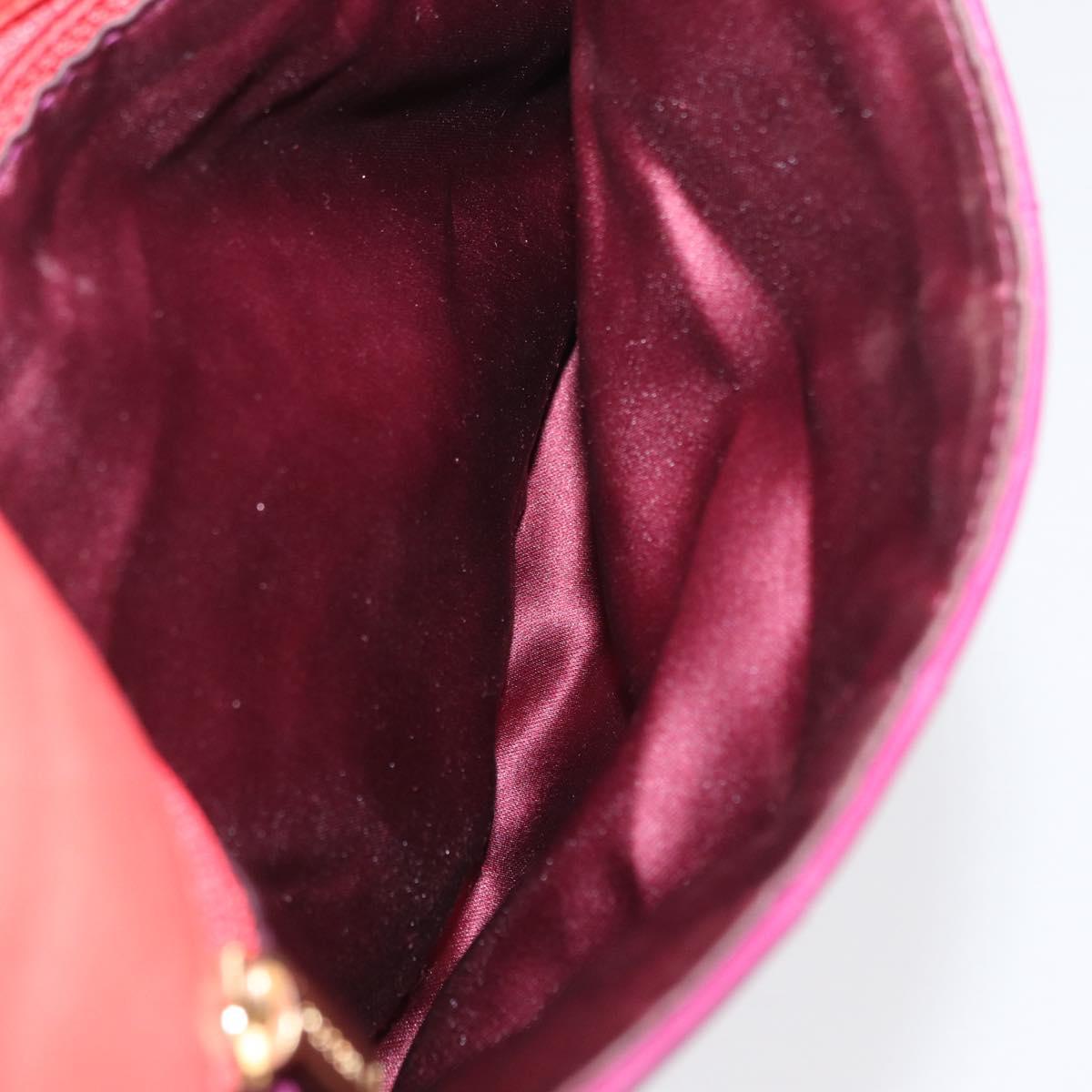 CHANEL Choco Bar Chain Hand Bag Lamb Skin Purple Gold CC Auth BA10094