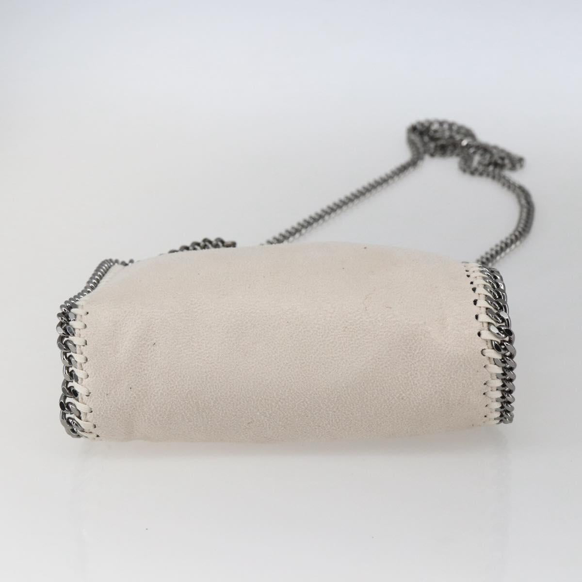 Stella MacCartney Chain Falabella Bag polyester 2way White 495151 Auth BA10096