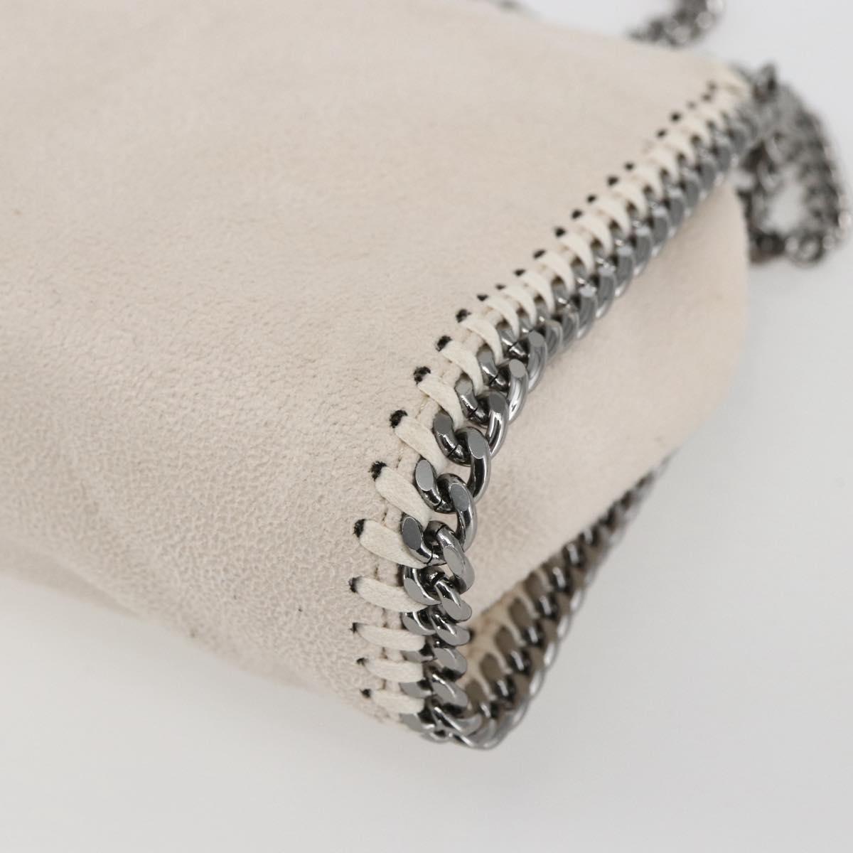 Stella MacCartney Chain Falabella Bag polyester 2way White 495151 Auth BA10096