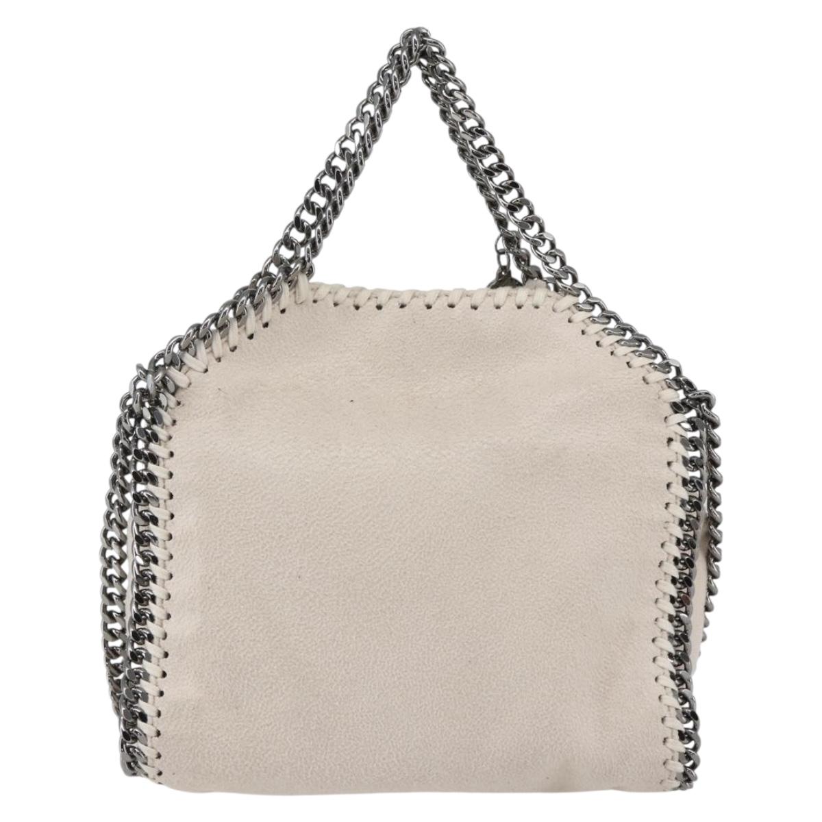 Stella MacCartney Chain Falabella Bag polyester 2way White 495151 Auth BA10096