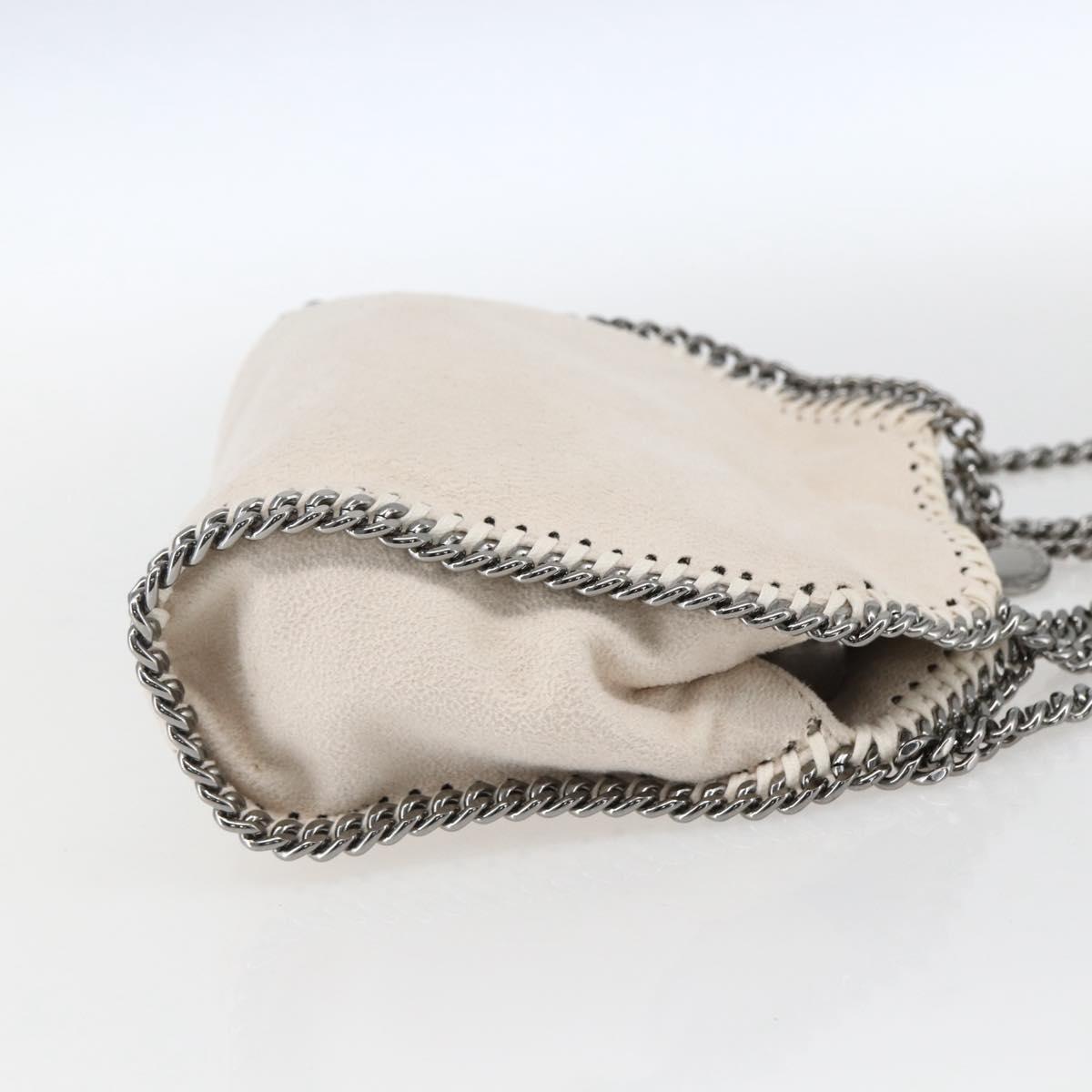 Stella MacCartney Chain Falabella Bag polyester 2way White 495151 Auth BA10096