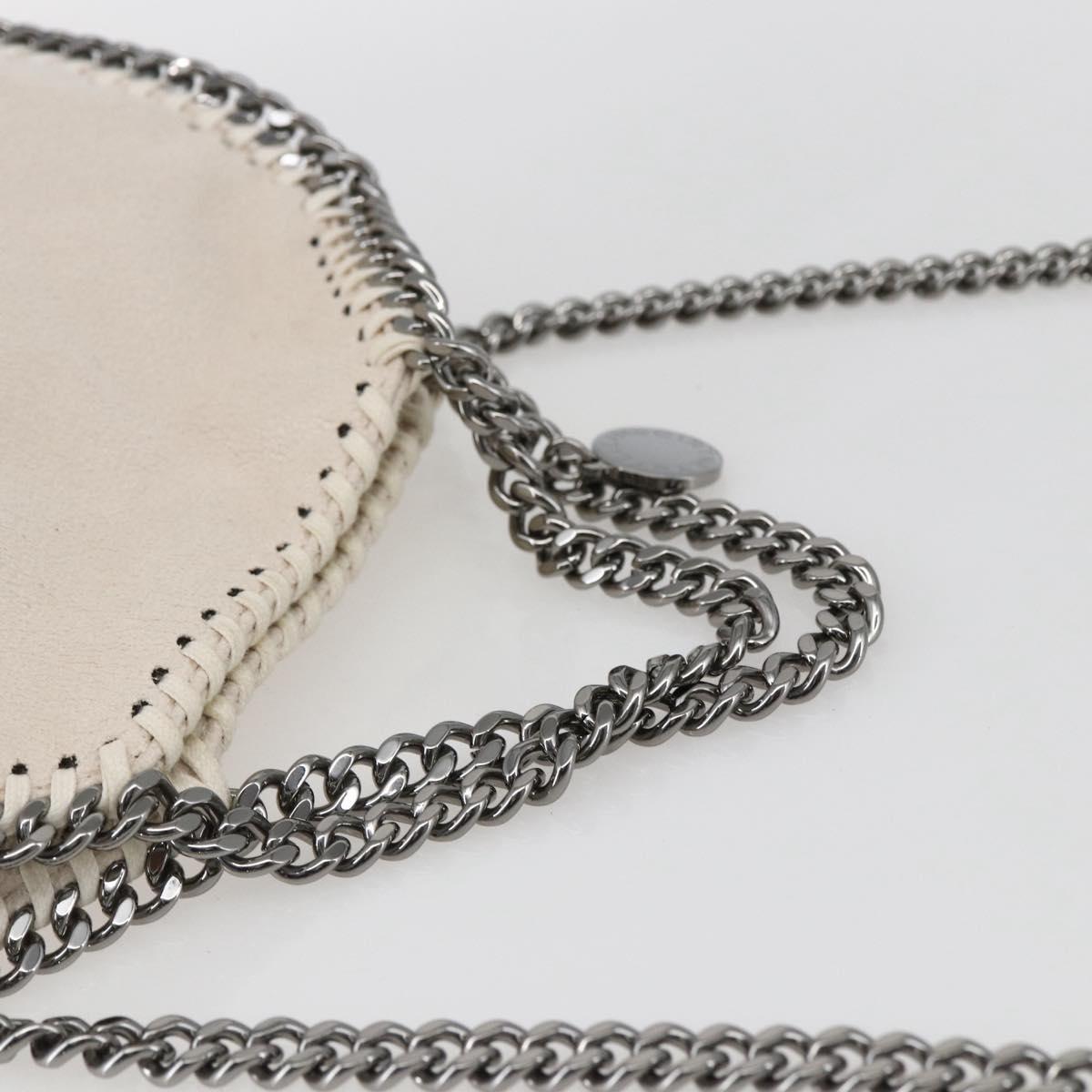 Stella MacCartney Chain Falabella Bag polyester 2way White 495151 Auth BA10096
