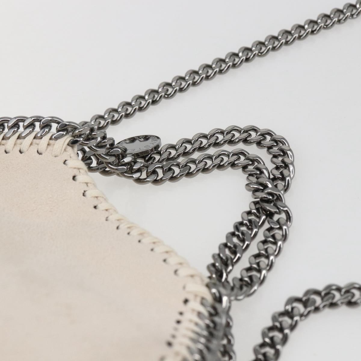 Stella MacCartney Chain Falabella Bag polyester 2way White 495151 Auth BA10096