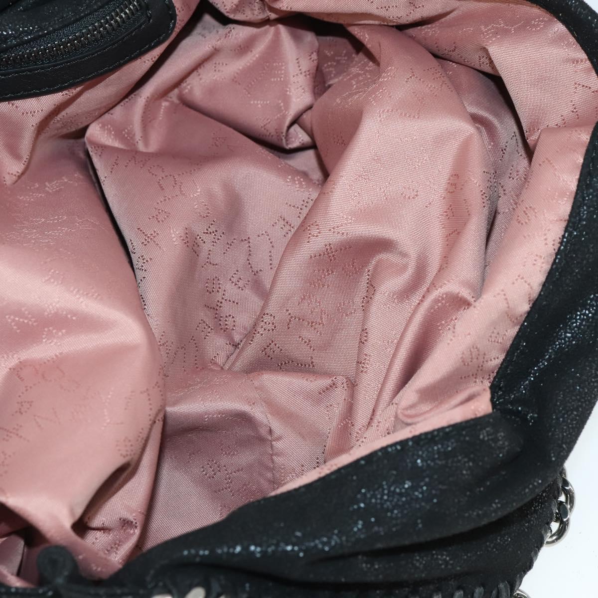 Stella MacCartney Chain Falabella Bag polyester 2way Black 495151 Auth BA10099